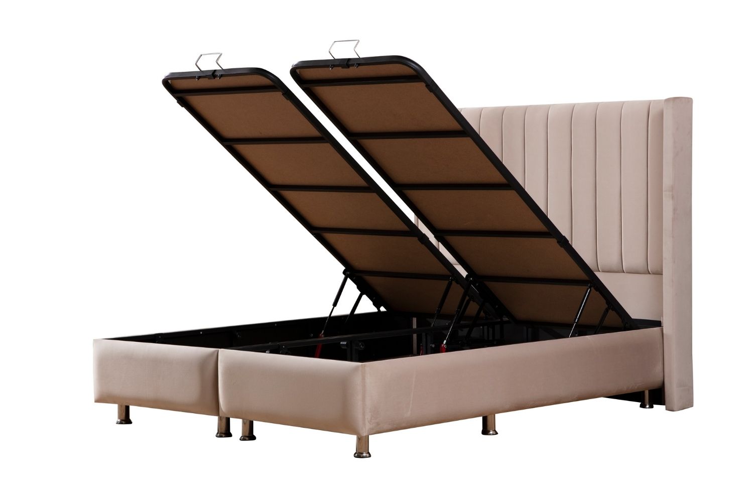 Pack complet Lit coffre Tokyo Beige + Matelas Nova Premium 32cm