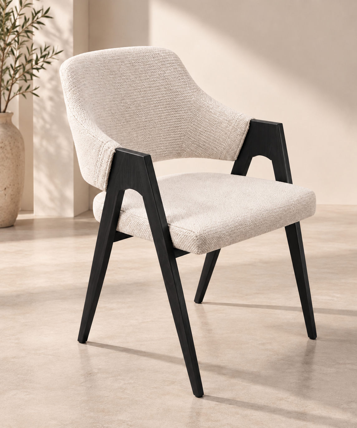 Chaise Ysé Chenille Noir