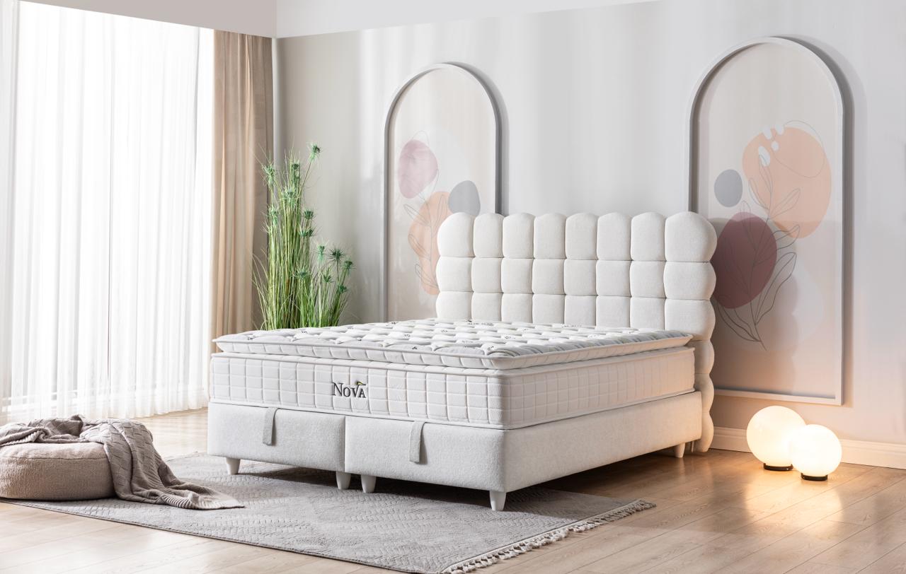 Pack complet Lit coffre Bubble + Matelas Nova Premium 32cm