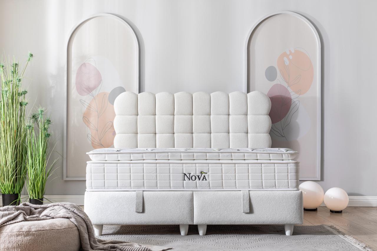 Pack complet Lit coffre Bubble + Matelas Nova Premium 32cm