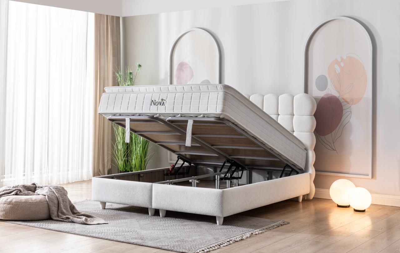 Pack complet Lit coffre Bubble + Matelas Nova Premium 32cm