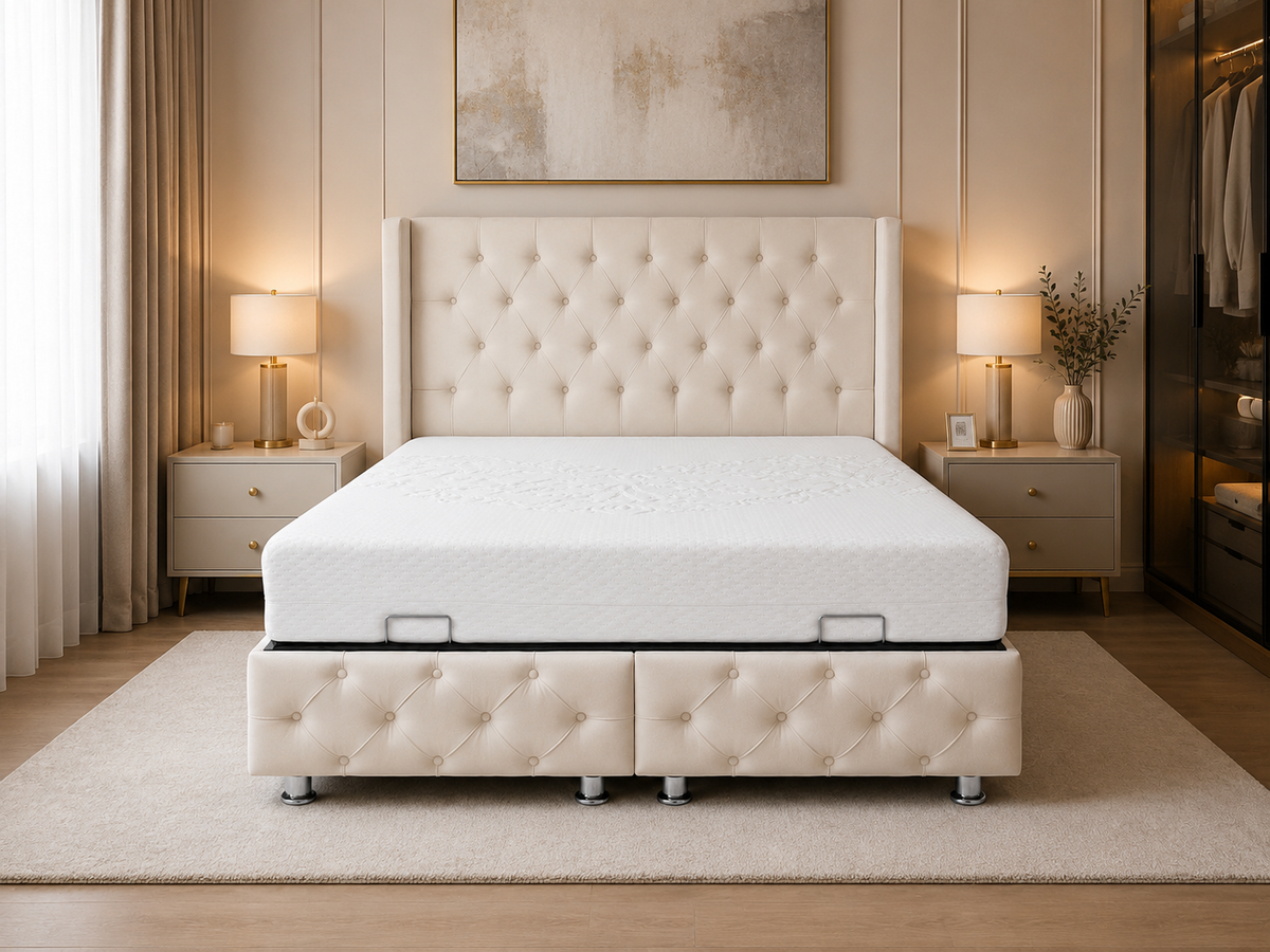 Lit coffre Cloute Blanc