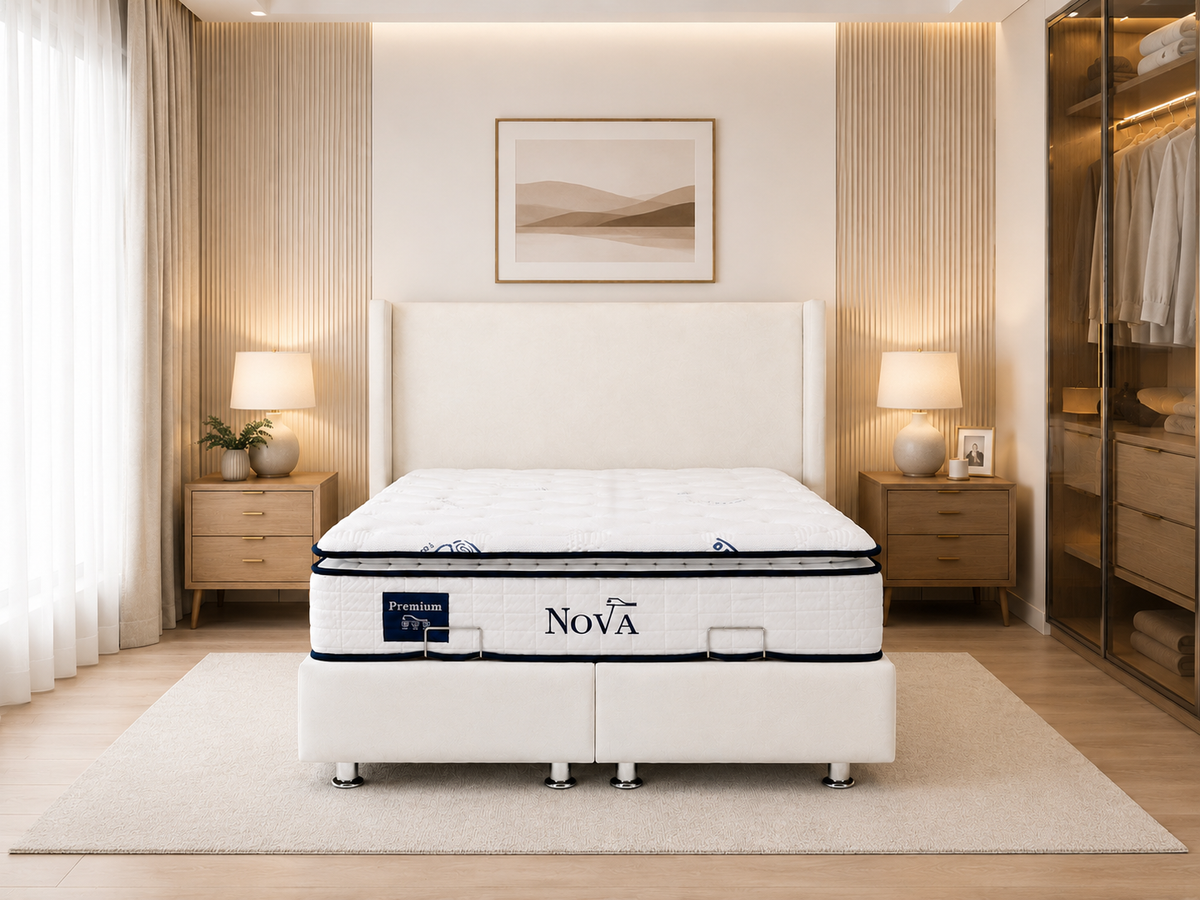 Pack complet Lit coffre Coco + Matelas Nova Premium 32cm