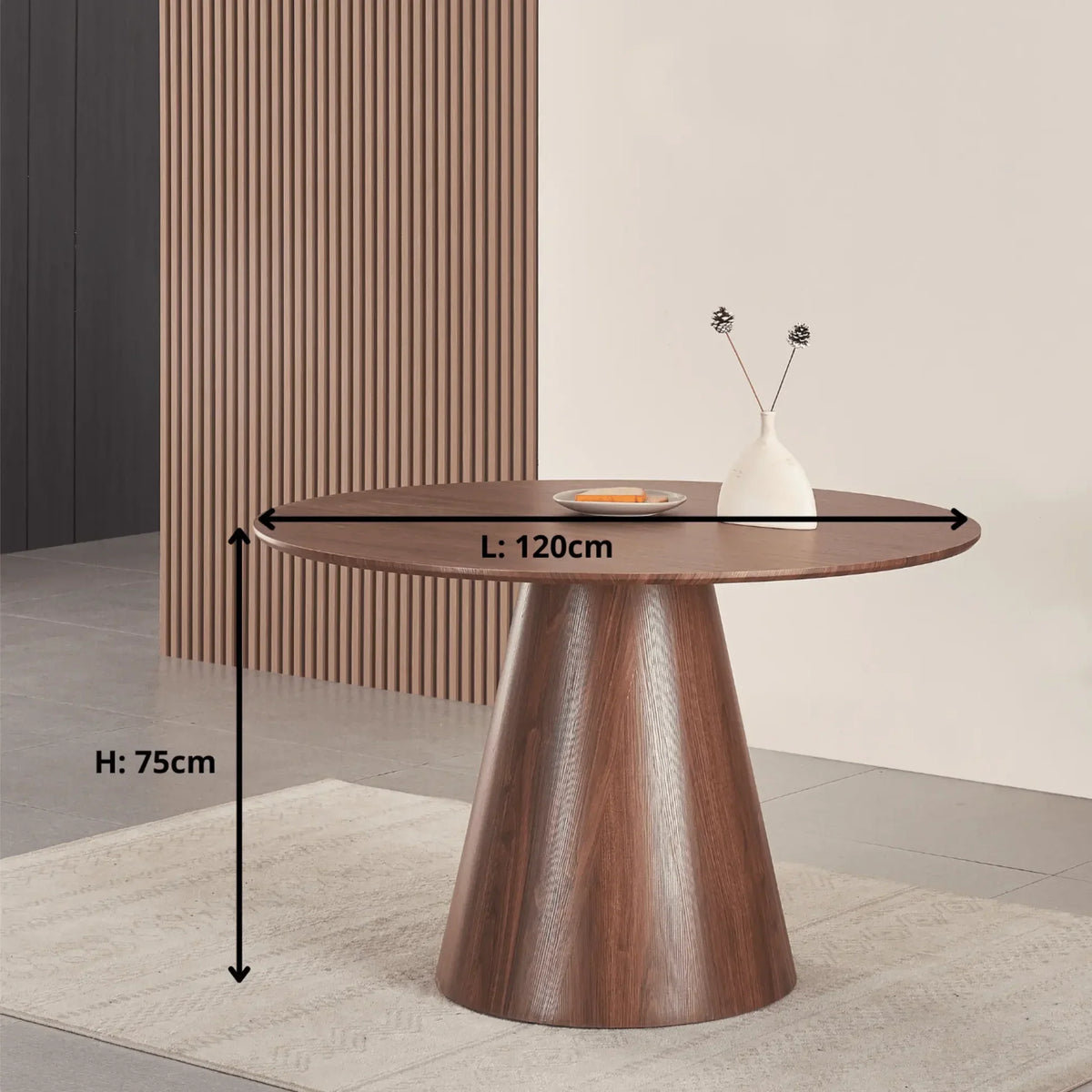 Table à manger Alma noyer 1m20