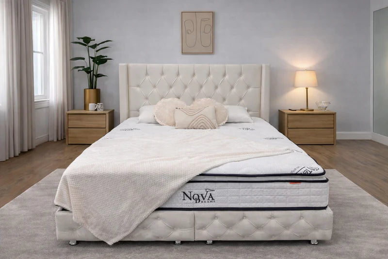 Lit coffre Cloute Blanc